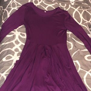 Long Sleeve purple dress